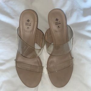 Clear heels